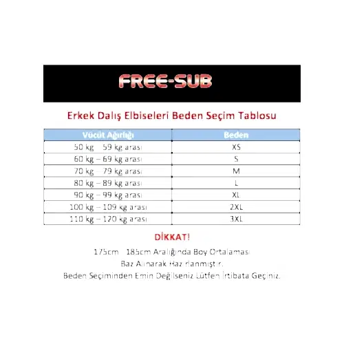Free-Sub 7mm Saros Yamamoto Avcı Serbest Dalış Elbisesi