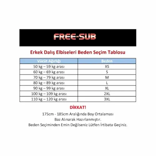 Free-Sub 7mm Aspendos Yamamoto Avcı Serbest Dalış Elbisesi