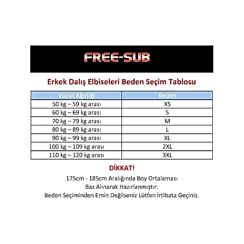Free-Sub 3mm Aspendos Yamamoto Avcı Serbest Dalış Elbisesi